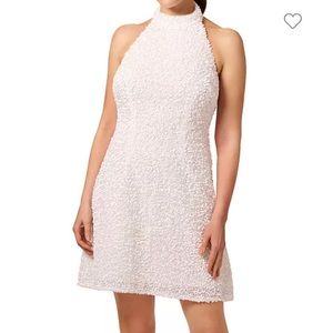 LIV FOSTER BRAND WHITE SEQUENCE HALTER TOP